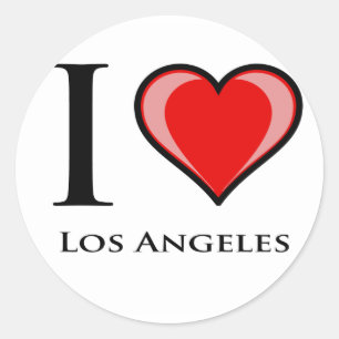 I Love Los Angeles Classic Round Sticker