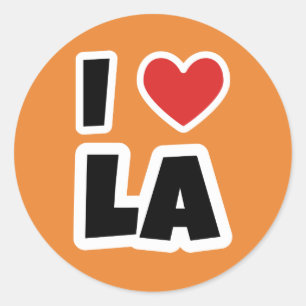 I love Los Angeles Classic Round Sticker