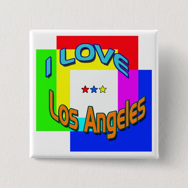 "I LOVE Los Angeles Colouring 1" Button (Front)
