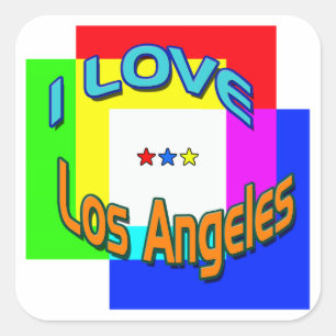 "I LOVE Los Angeles Colouring 1" Sticker
