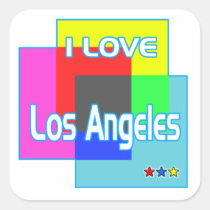 "I LOVE Los Angeles Colouring 2" Sticker