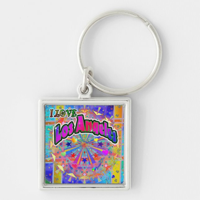 I LOVE Los Angeles Cosmic Unity Keychain (Front)