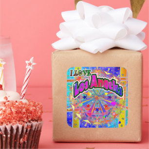 I LOVE Los Angeles Cosmic Unity Sticker