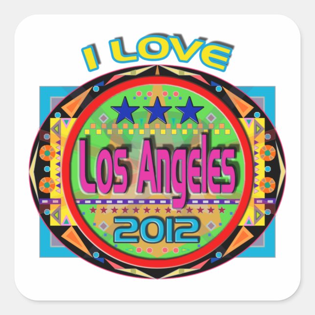 I LOVE Los Angeles Emblem #1 2012 Sticker (Front)