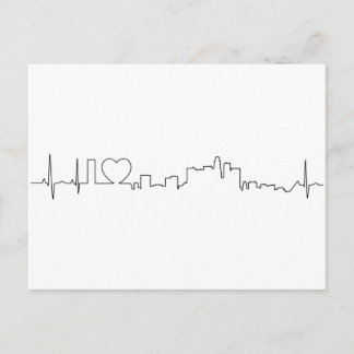 I love Los Angeles in an extraordinary ecg style Postcard