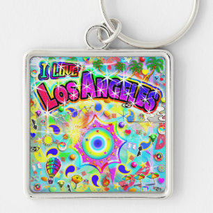 I LOVE Los Angeles Mystic Dance  Key Ring