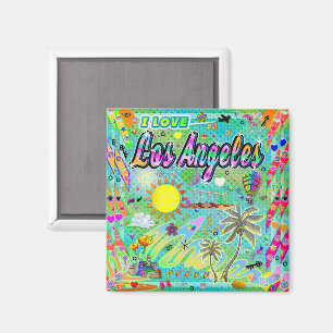 I LOVE Los Angeles Nu Era Magnet