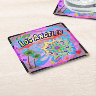 I LOVE Los Angeles True Progress Coaster