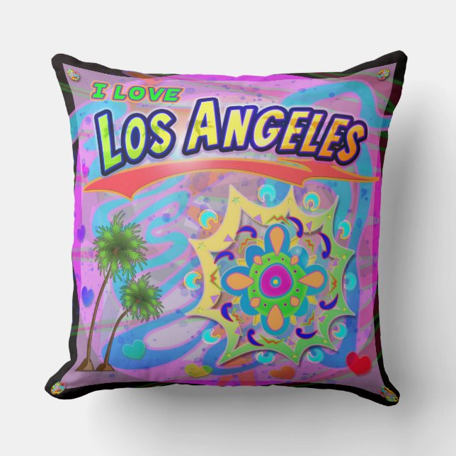 I LOVE Los Angeles True Progress Pillow (Front)