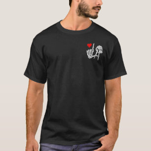 I Love Los Angeles Tshirt With Skeleton LA Sign