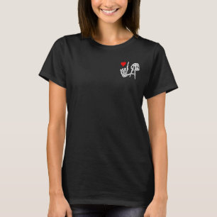 I Love Los Angeles Tshirt With Skeleton LA Sign