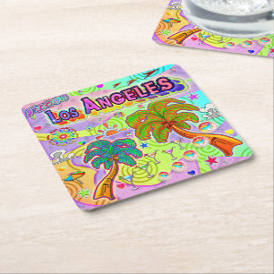 I LOVE Los Angeles Vacation Target Coaster