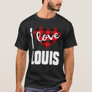 I Love Louis Valentine s Day for Her Women Girls T-Shirt