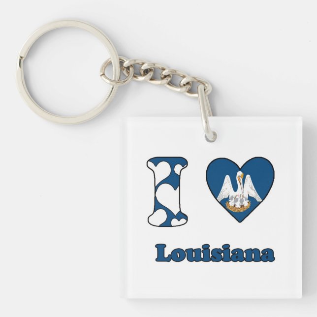 I love Louisiana Key Ring (Front)