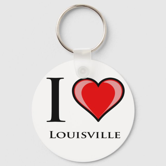 I Love Louisville Key Ring (Front)