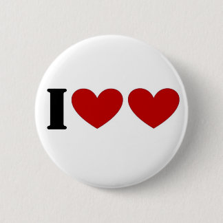 I Love Love 6 Cm Round Badge