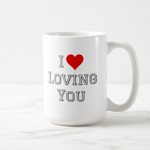 I Love Loving You Romantic Valentine Typography Coffee Mug