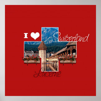 I love Lucerne, Switzerland - Poster