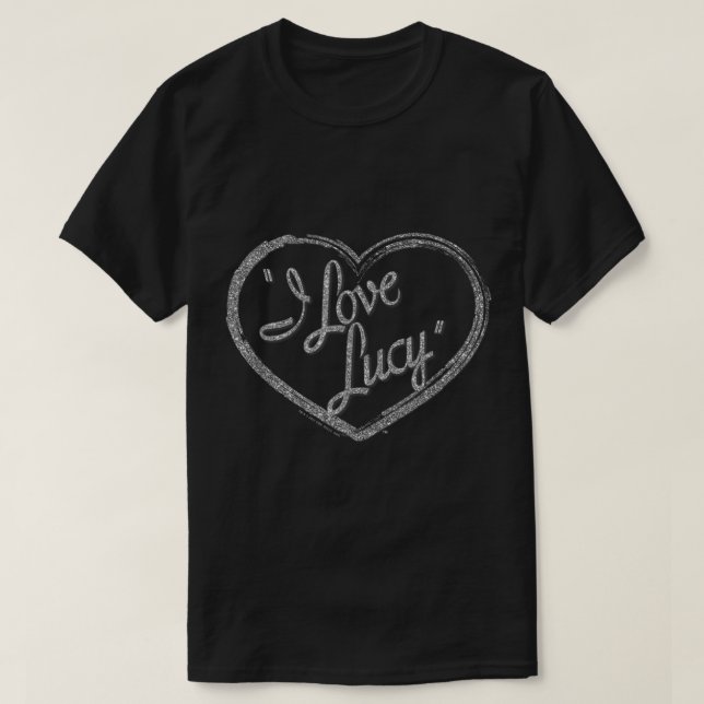 I Love Lucy Glitter Logo  T-Shirt (Design Front)