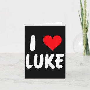 I Love Luke - Heart - Name  Card