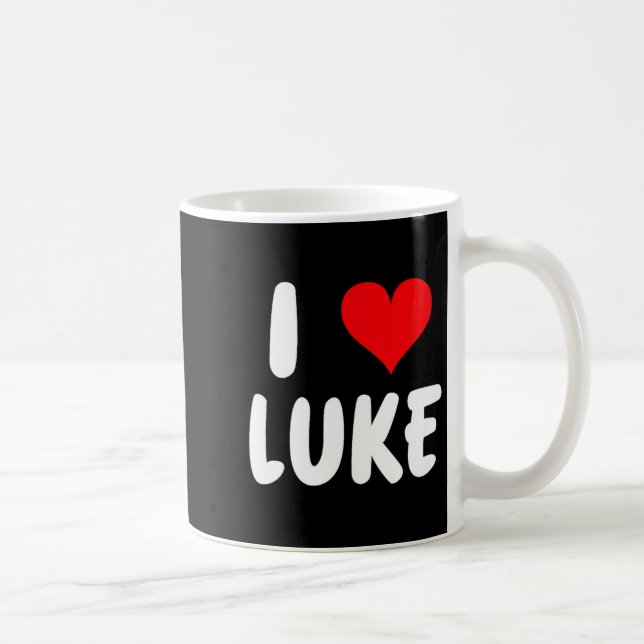 I Love Luke - Heart - Name  Coffee Mug (Right)