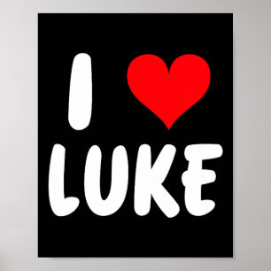 I Love Luke - Heart - Name  Poster