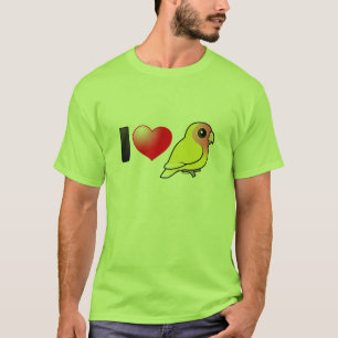 I Love Lutino Peach-faced Lovebirds T-Shirt