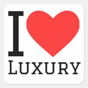 I love luxury square sticker