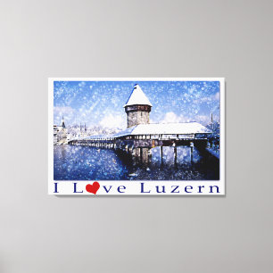 I Love Luzern - Wrapped Canvas
