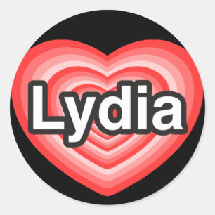 I love Lydia. I love you Lydia. Heart Classic Round Sticker