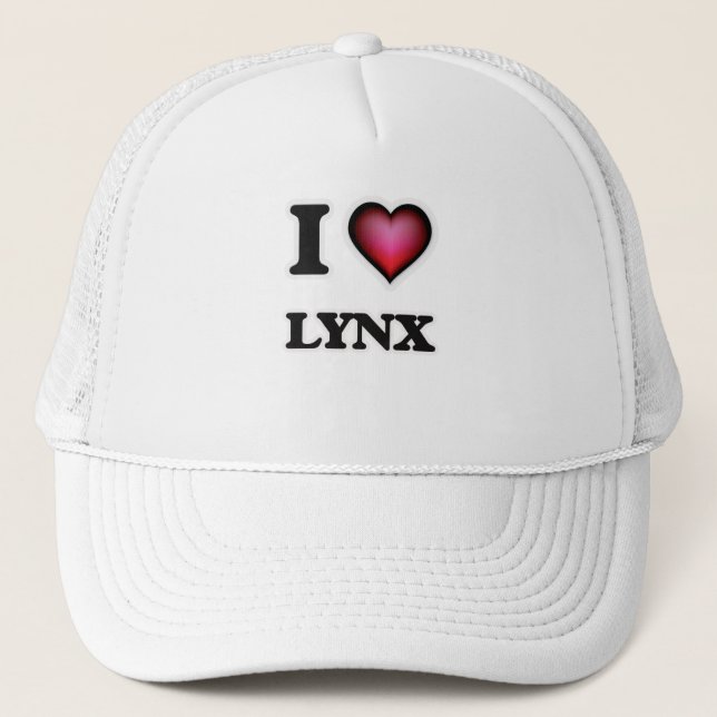 I Love Lynx Trucker Hat (Front)