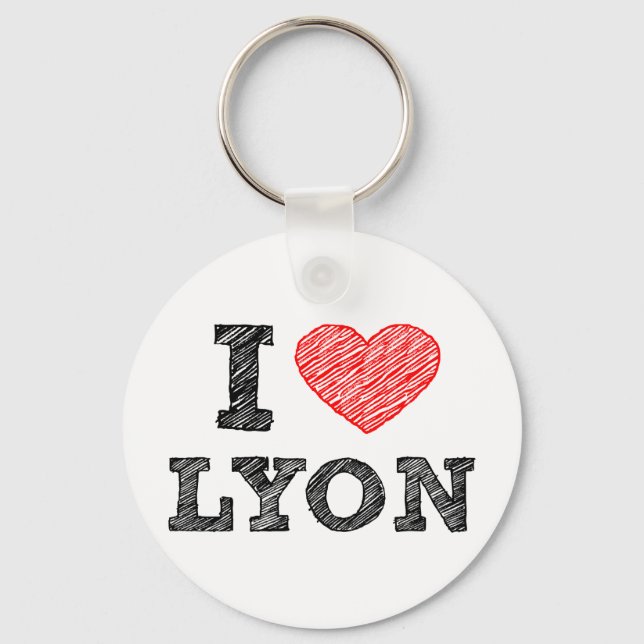 I Love Lyon Key Ring (Front)
