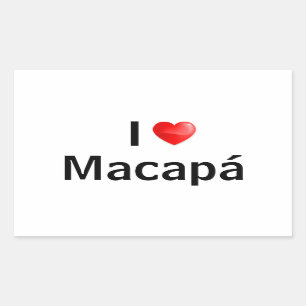 I love Macapá Rectangular Sticker