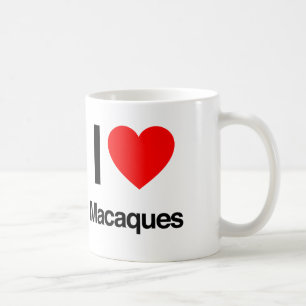 i love macaques coffee mug