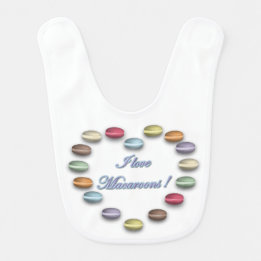 I Love Macaroons Baby bib