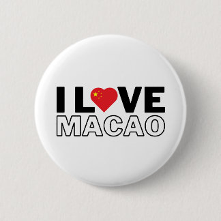 I LOVE MACAU - For real Macanese! 6 Cm Round Badge
