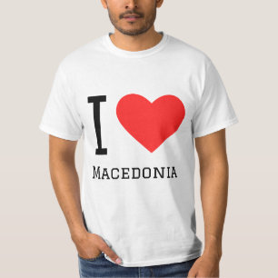 I love macedonia square sticker T-Shirt