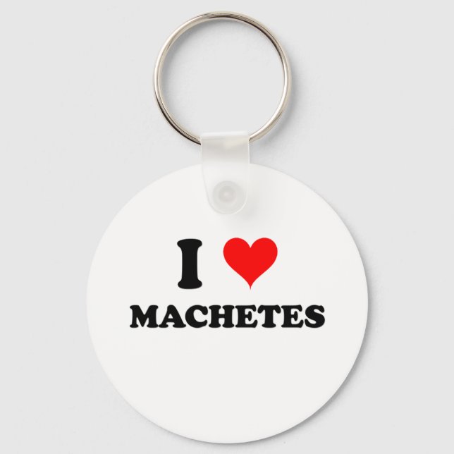 I Love Machetes Key Ring (Front)