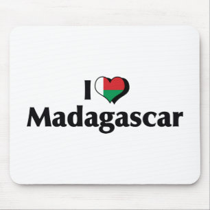 I Love Madagascar Flag Mouse Pad