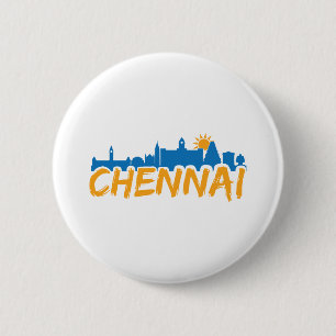 I love Madras Chennai Tamil Language Quote 6 Cm Round Badge