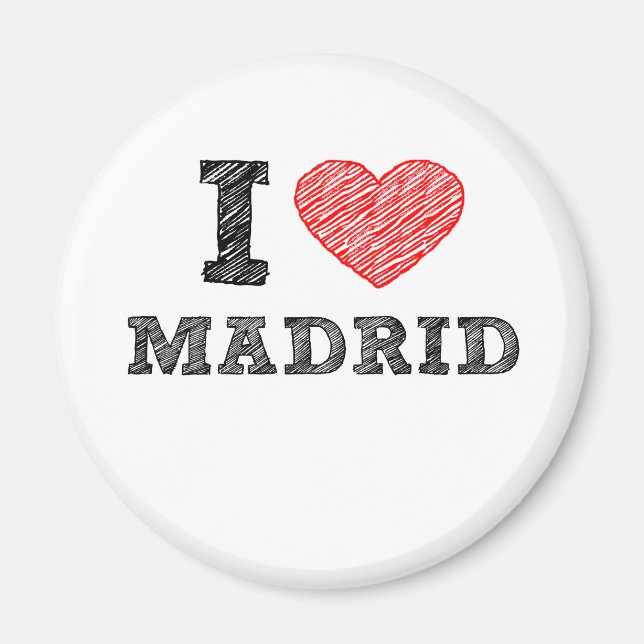 I Love Madrid Magnet (Front)