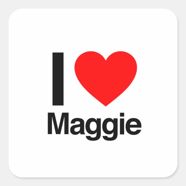 i love maggie square sticker (Front)