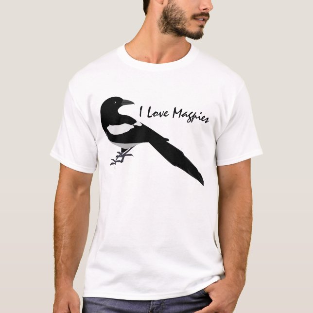 I Love Magpies T-Shirt (Front)