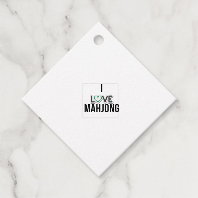 I love Mahjong Favour Tags (Front)