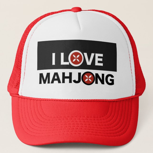 I Love Mahjong It's My Bag Trucker Hat (Front)
