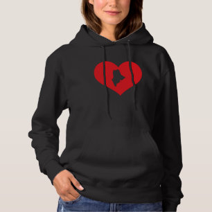 I Love Maine Heart  Resident State Pride Hoodie