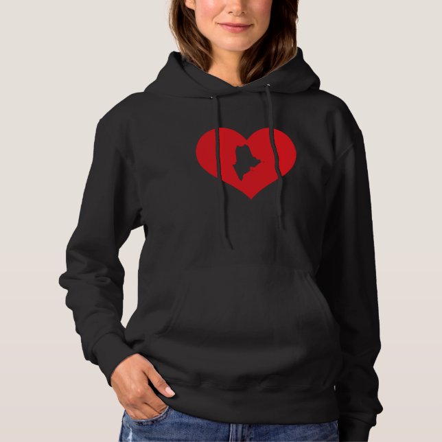 I Love Maine Heart  Resident State Pride Hoodie (Front)