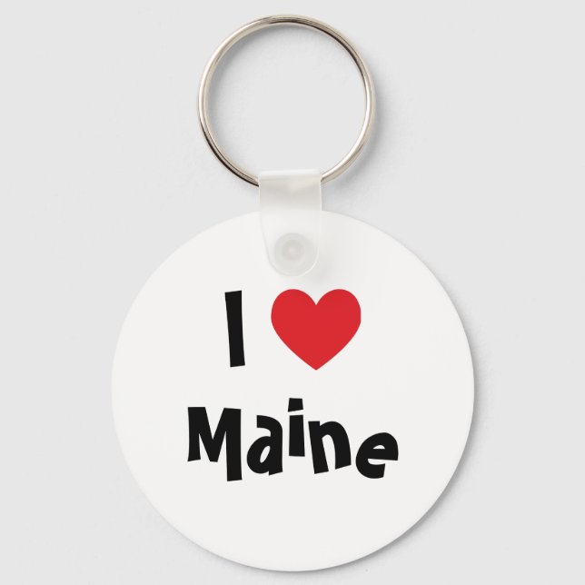I Love Maine Key Ring (Front)