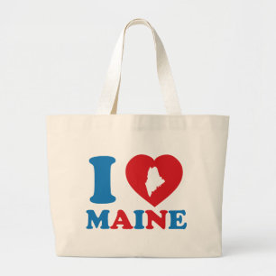 I Love Maine Large Tote Bag