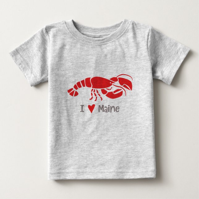 I love Maine Lobster Baby T-Shirt (Front)